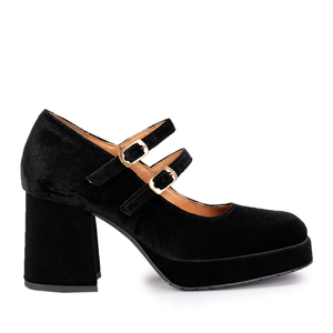 Sienna Vegan Velvet Black - 41 (UK7.5)