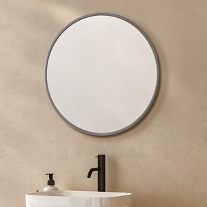 Grey Round Mirror 50cm