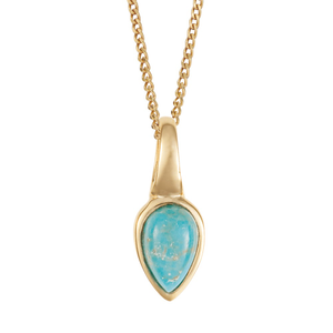Signature Gold Plated December Birthstone Teardrop Necklace