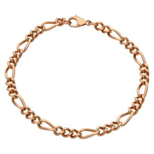 Pre-Owned 9ct Rose Gold 7.5" Figaro Bracelet