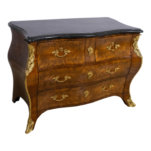 Maitland Smith French Louis XV Style Marble Top Chest
