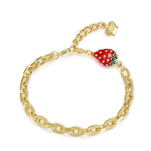 Strawberry Pendant Bracelet