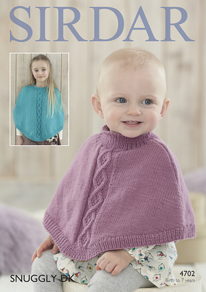 Ponchos in Sirdar Snuggly DK (4702) - PDF - Print at Home