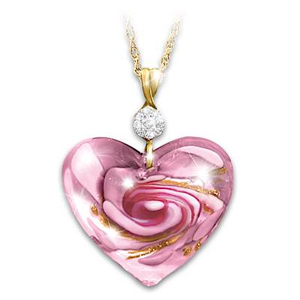 Heart Of Venice Murano-Style Glass Pendant Necklace