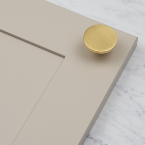Brushed Satin Brass Round Disc Knobs - 41mm Knob