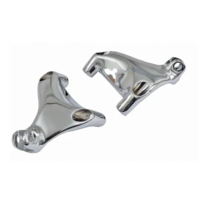 Doss Passenger Footpeg Mount Bracket Set in Chrome Finish For 2004-2013 Sportster XL1200C/R/L/N & XL883/C/L/R & XL50 Models (16-225)