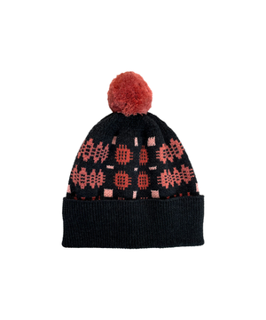 Carthen Pom Beanie - Soot / Petals (one size)