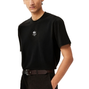Lacoste Signature Print Maglietta - Noir