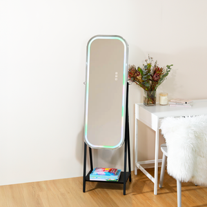Freya & Sol Glam Jewellery Cabinet with RGB & Tri-Tone Lighting - Black