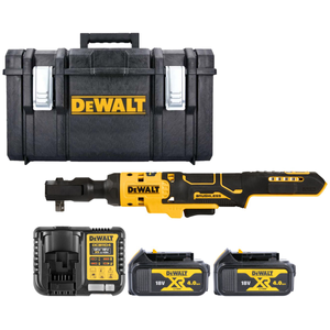 Dewalt DCF513 18V XR 3/8" Cordless Brushless Open Head Ratchet With 2 x 4Ah batteries, Charger & Case