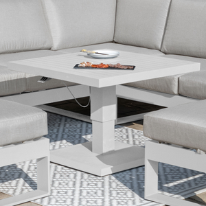 Maze - Amalfi/New York Aluminium Square Rising Table (Table Only) - White