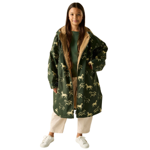 Regatta Kids Spirit Of Adventure Waterproof Changing Robe - 5 - 9 Yrs / Dark Khaki Horses