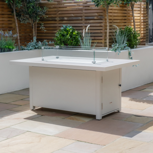 Maze - Amalfi/New York Aluminium Fire Pit Table - White