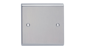 Deta SD1200SS Slimline Decor Curved Edge Decorative Stainless Steel 1 Gang Blank Plate