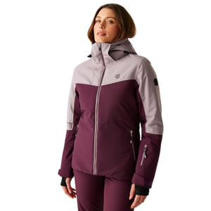 Dare 2b Womens Iced Taped Seams Waterproof Ski Jacket - 12 / Heather/Fig