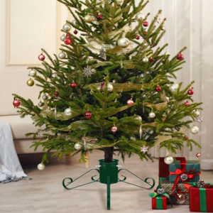 Ashley Christmas Tree Stand – Strong Metal Holder with Adjustable Securing Bolts