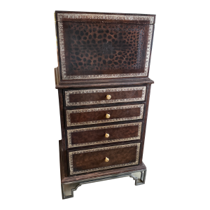 1980s Maitland - Smith Leather Wrapped File Cabinet