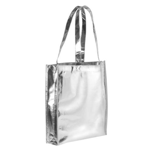 SilvaGlam 14-Inch Metallic Tote Bag