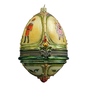 1970 Vintage Continental Egg Shape Christmas Bauble