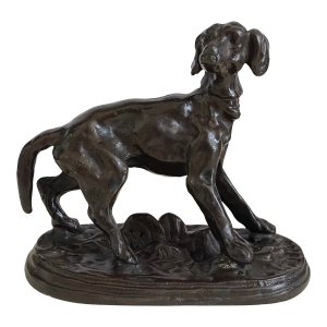 Pierre-Jules Mene Dog Bronze Sculpture