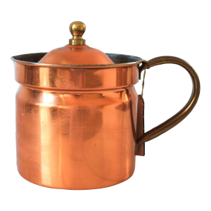 1970's Copper and Brass Lidded Kitchen Container