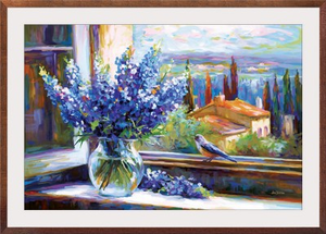 Bluebonnets By The Countryside View