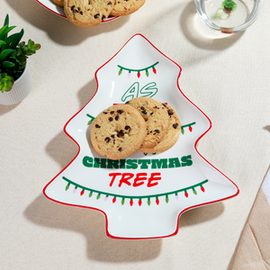 Dish & Dash Christmas Naughty 'As Lit as a Christmas Tree' Plate