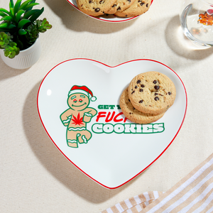 Dish & Dash Christmas Naughty 'Get Your Own F*cking Cookies' Heart Plate