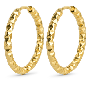 Kahla - Structure Hoop Earrings Stainless Steel