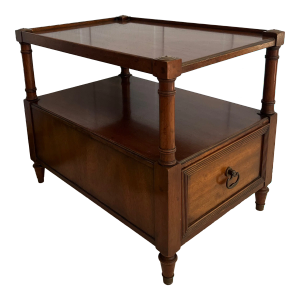 1960s Vintage Morganton Tidewater Genuine Mahogany Rectangle End Table