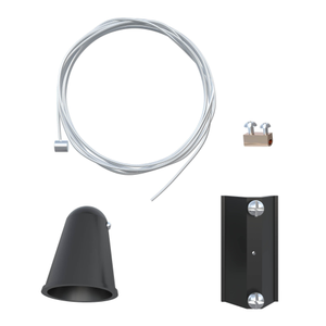 Kit de Suspension pour Rail d’Éclairage – Lot de 2 – Noir – Câble 2m