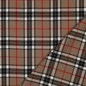 Tissu tartan écossais - Camel