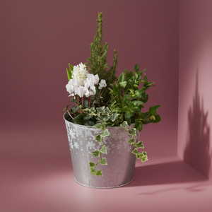 White Winter Planter