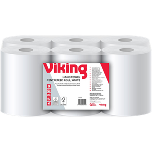 Viking Centrefeed Roll White 2 Ply 125 m J621333.0 6 Rolls