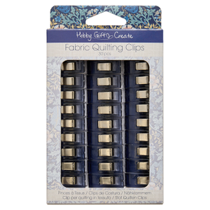 Set de 30 pinces tissus - Collection fleurs bleues