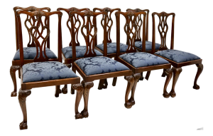 Craftique Chippendale Mahogany Ball & Claw Dining Side Chairs - Set of 8