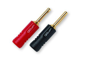 QED Screwloc ABS 4mm Banana Plug - 4 Pack