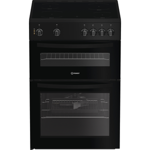 INDESIT 60CM BLK CERAMIC COOKER