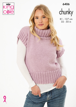 Slipover and Sweater in King Cole Big Value Chunky (6406)