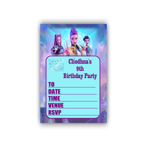 Personalised K-Pop Hunter Invitations