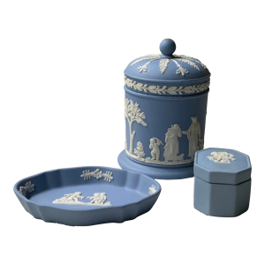 1950s Wedgwood Jasperware Ladies Desk Set- 3 Pieces