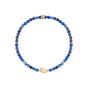 Gentle Strength Lapis Lazuli Elephant Charm Bracelet
