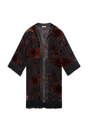 Rooms On Fire Floral Kimono (XL)