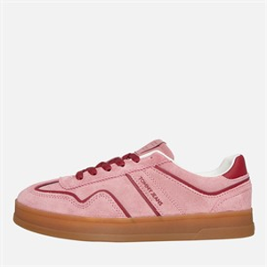 Tommy Jeans Womens Greenwich Suede Trainers Tahiti Berry