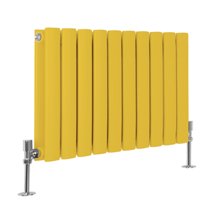 Milano Aruba - Dandelion Yellow Horizontal Double Panel Designer Radiator - 400mm x 590mm