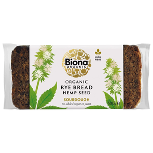 Organic Rye & Hempseed Sourdough Bread (Biona) 500g