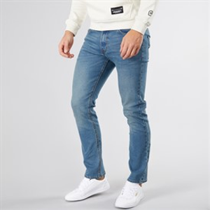 Crosshatch Mens Draker Straight Jeans Light Wash