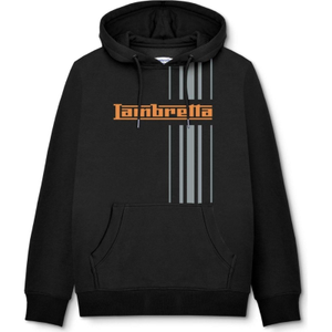 Lambretta Mens Stripe Hoodie - XL / Black