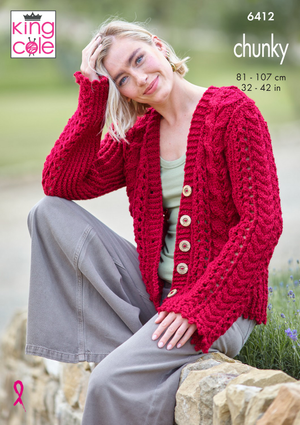 Sweater and Cardigan in King Cole Dalesway Chunky (6412)