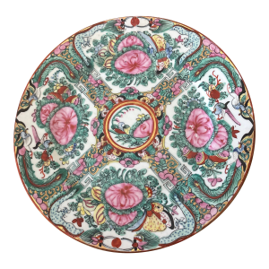 Famille Rose Canton Plate Circa 1960